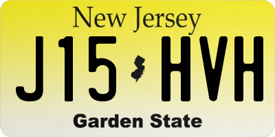 NJ license plate J15HVH