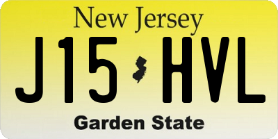 NJ license plate J15HVL