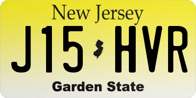 NJ license plate J15HVR