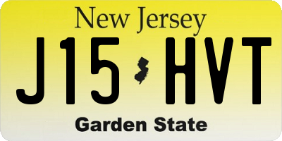 NJ license plate J15HVT