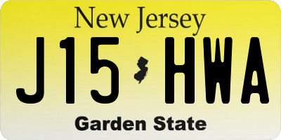 NJ license plate J15HWA