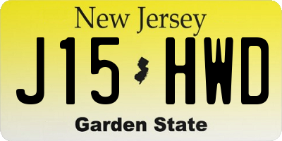 NJ license plate J15HWD