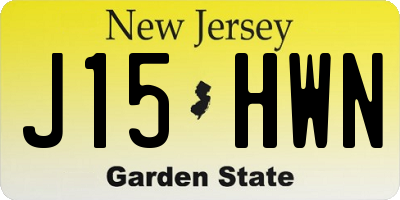 NJ license plate J15HWN