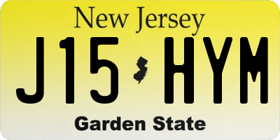 NJ license plate J15HYM