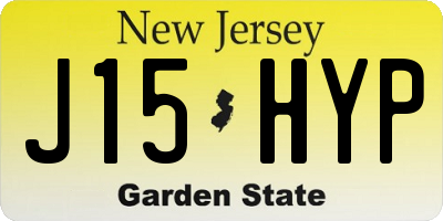 NJ license plate J15HYP