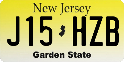 NJ license plate J15HZB