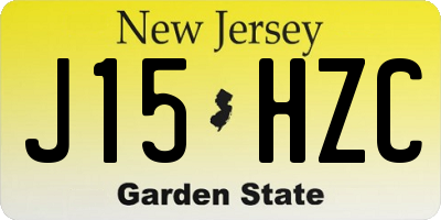NJ license plate J15HZC