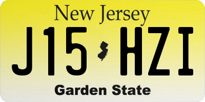 NJ license plate J15HZI