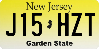 NJ license plate J15HZT