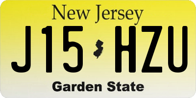 NJ license plate J15HZU