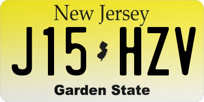 NJ license plate J15HZV