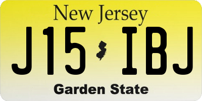 NJ license plate J15IBJ