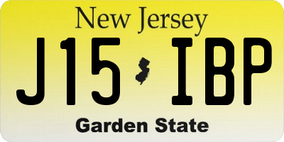 NJ license plate J15IBP