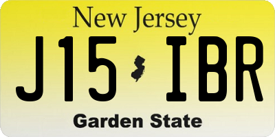 NJ license plate J15IBR