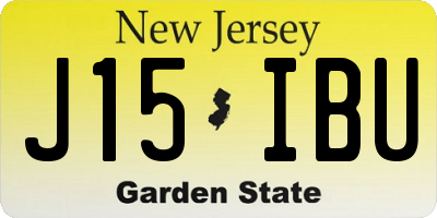 NJ license plate J15IBU