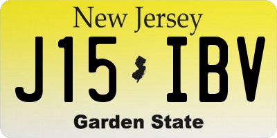 NJ license plate J15IBV