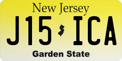 NJ license plate J15ICA