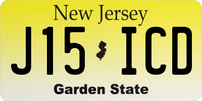 NJ license plate J15ICD