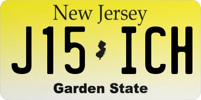 NJ license plate J15ICH