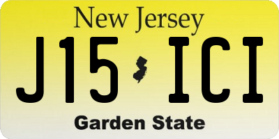 NJ license plate J15ICI