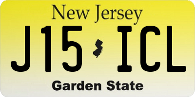 NJ license plate J15ICL