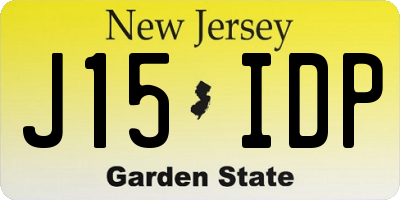 NJ license plate J15IDP
