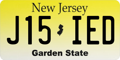 NJ license plate J15IED