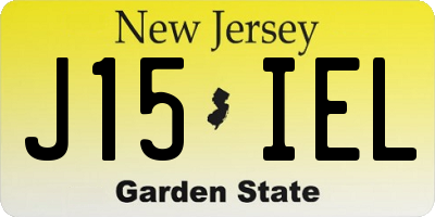 NJ license plate J15IEL