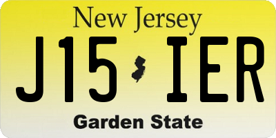NJ license plate J15IER