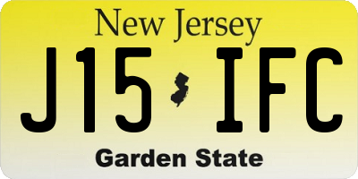 NJ license plate J15IFC