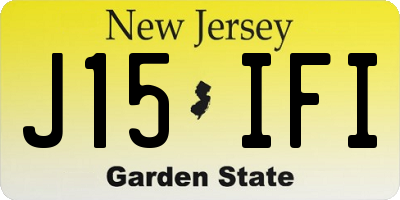 NJ license plate J15IFI