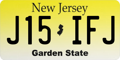 NJ license plate J15IFJ