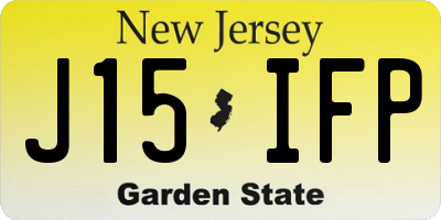 NJ license plate J15IFP