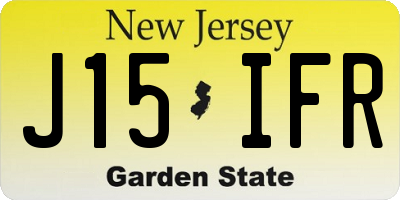 NJ license plate J15IFR