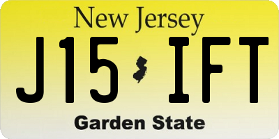 NJ license plate J15IFT