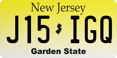 NJ license plate J15IGQ