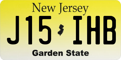 NJ license plate J15IHB
