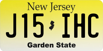 NJ license plate J15IHC