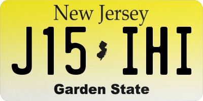 NJ license plate J15IHI