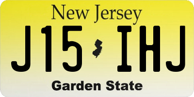 NJ license plate J15IHJ