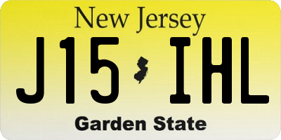 NJ license plate J15IHL
