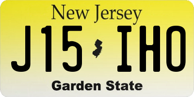 NJ license plate J15IHO