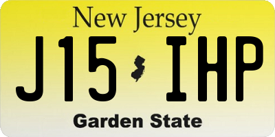 NJ license plate J15IHP