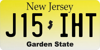 NJ license plate J15IHT