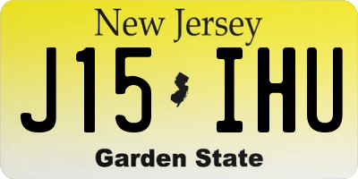 NJ license plate J15IHU