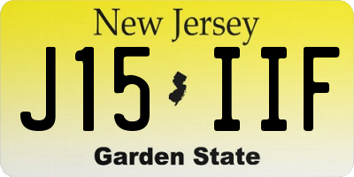 NJ license plate J15IIF