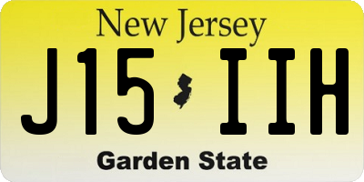NJ license plate J15IIH