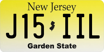 NJ license plate J15IIL