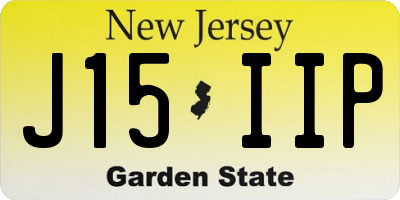 NJ license plate J15IIP