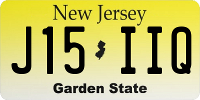 NJ license plate J15IIQ